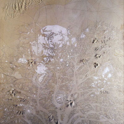 untitled, 2004 pencil, watercolour, acrylic and sewing thread on canvas, 180x140cm / 70.9x55.1in